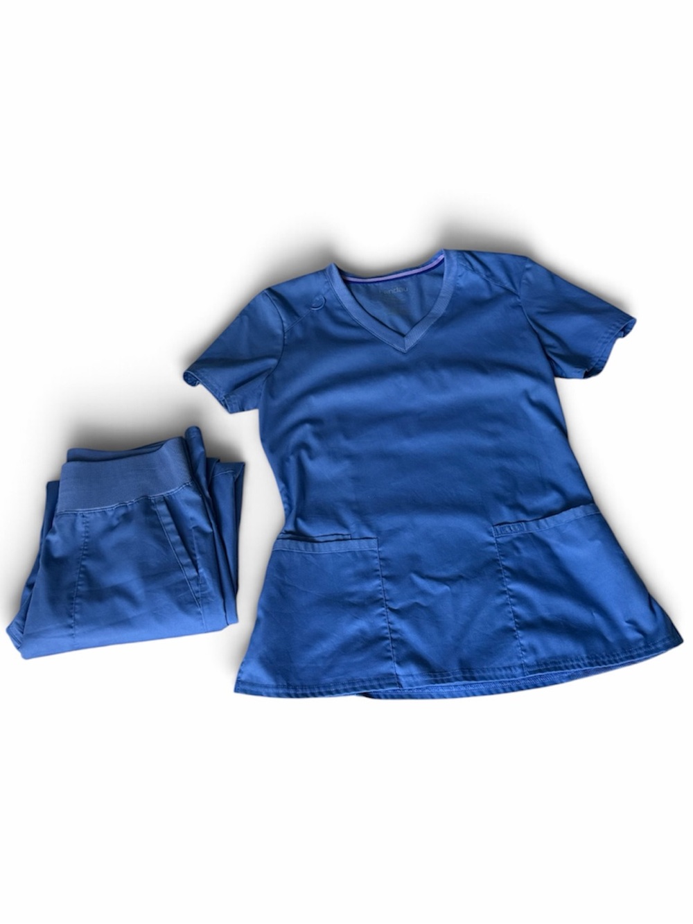 landau proflex small scrub set in light blue
